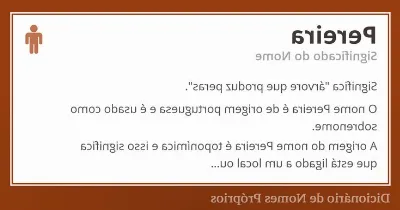 Origem e significado do sobrenome Pereira